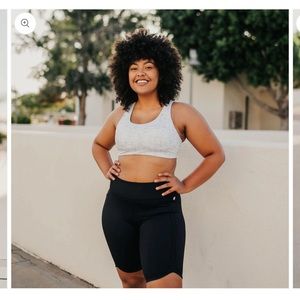 Senita Strappy sports bra- Heathered White